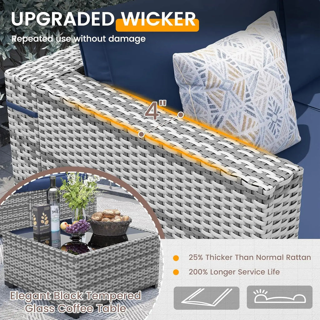 Patio Furniture Set, 7 Pieces