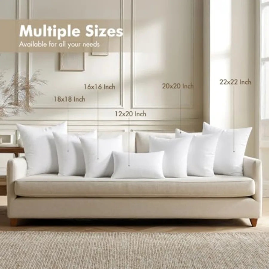 Microfiber Throw Pillow Inserts, Pack of 4