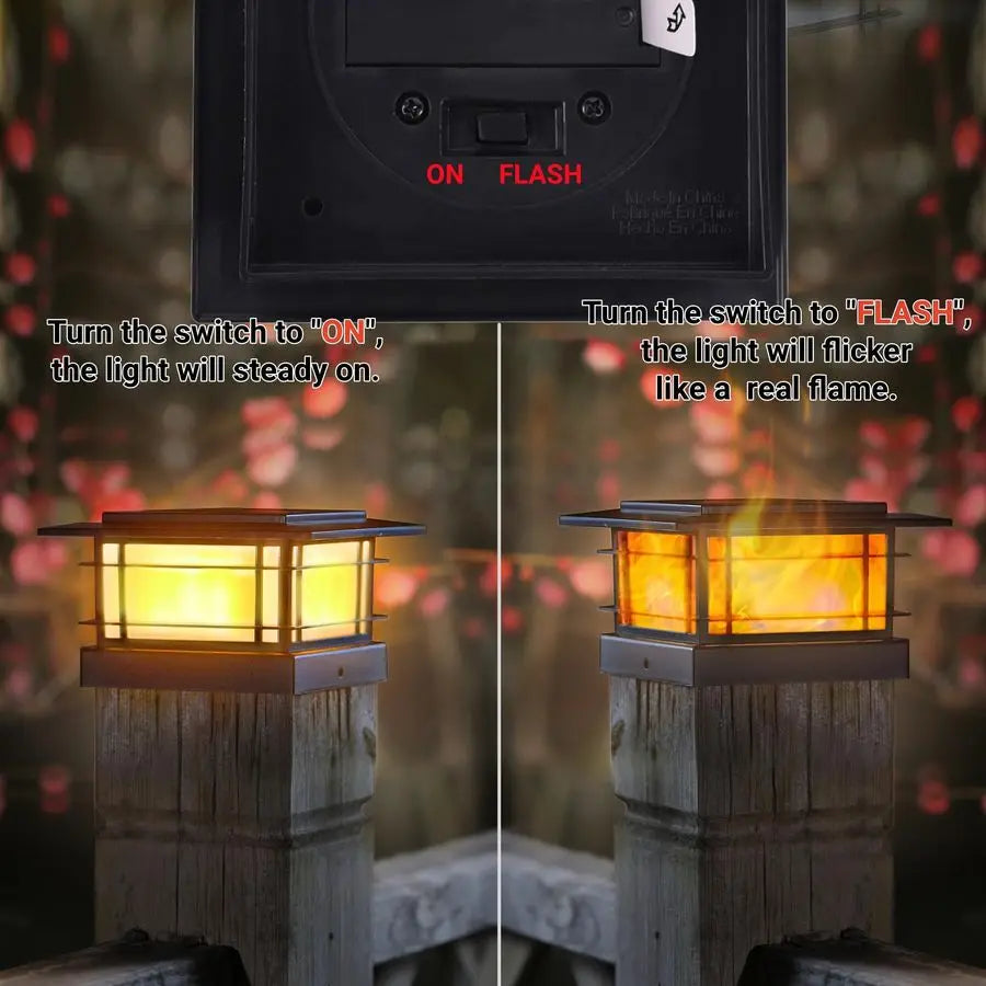 8 Pack Solar Post Cap Lights