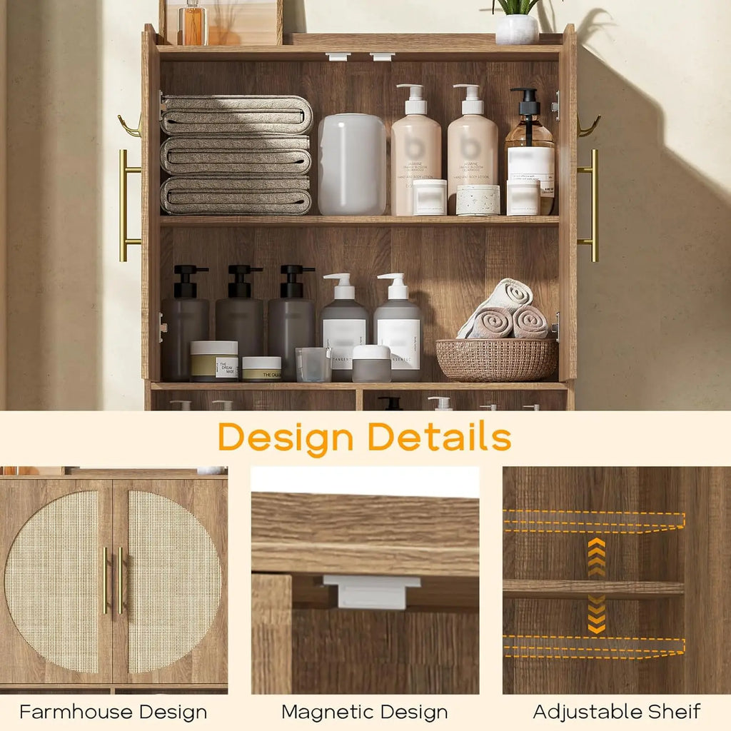 Over The Toilet Farmhouse Storage Cabinet