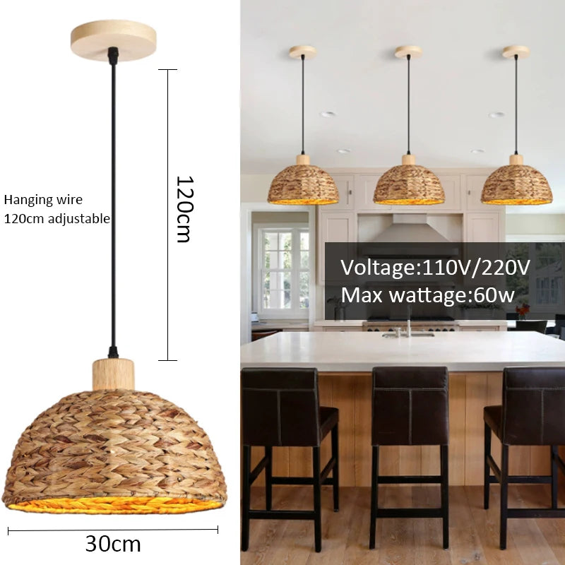 Wicker Rattan Pendant Lamp