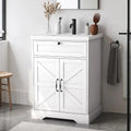 23.6" Rustic Vanity with Ceramic Basin