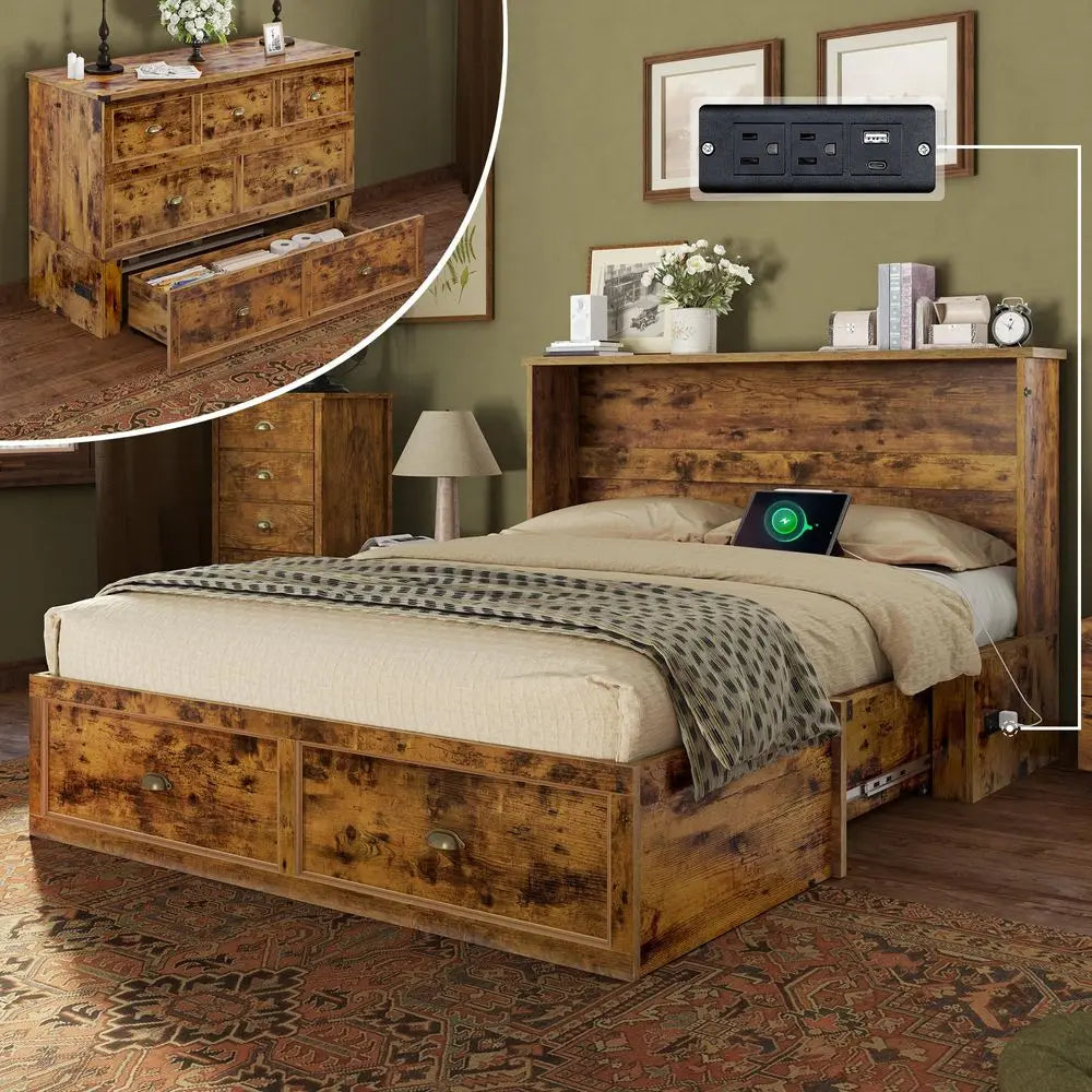 Farmhouse Queen Size Murphy Bed