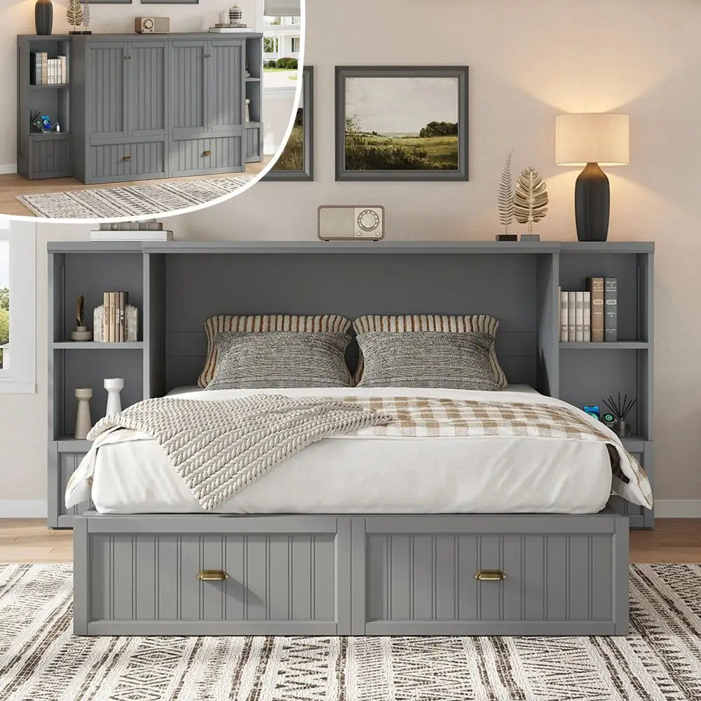 Farmhouse Full Size Murphy Bed
