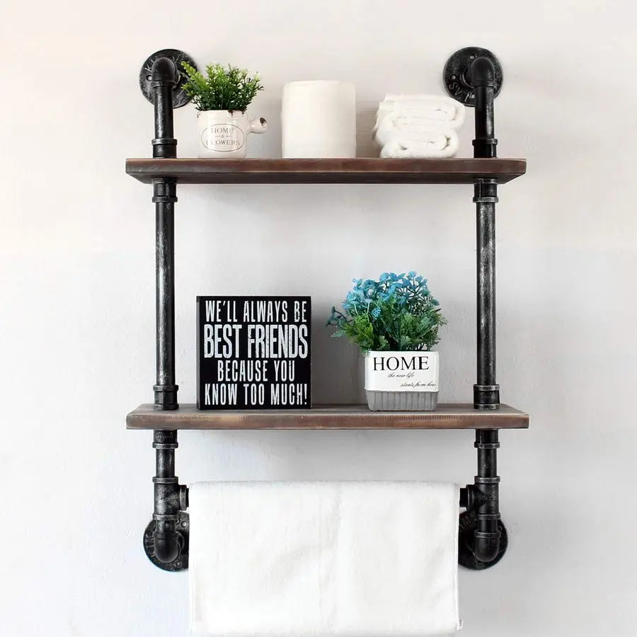 Pipe Shelf Bathroom Shelves Wall Mounted