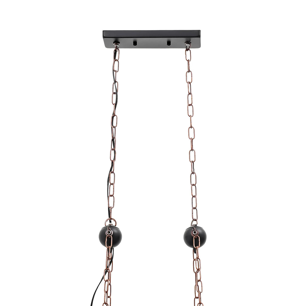 8-Light Wooden Pendant Light