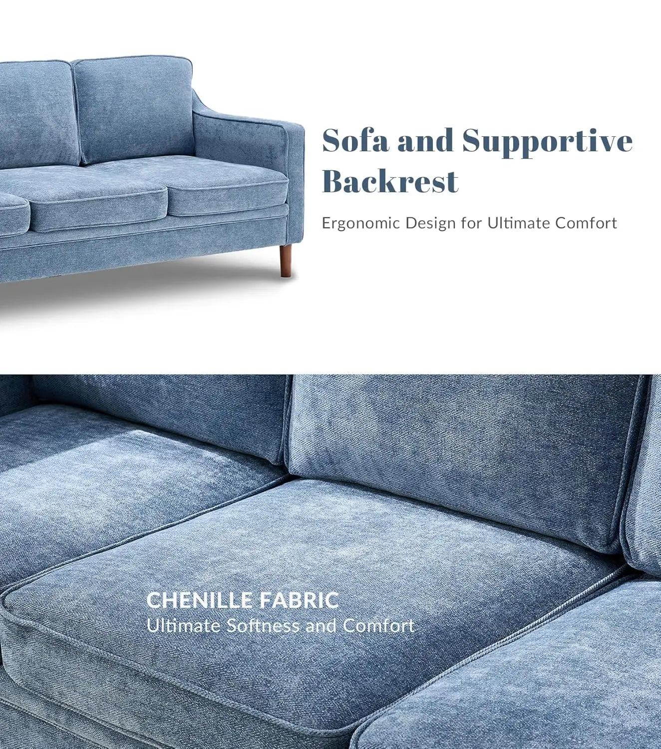 80" Chenille Sofa