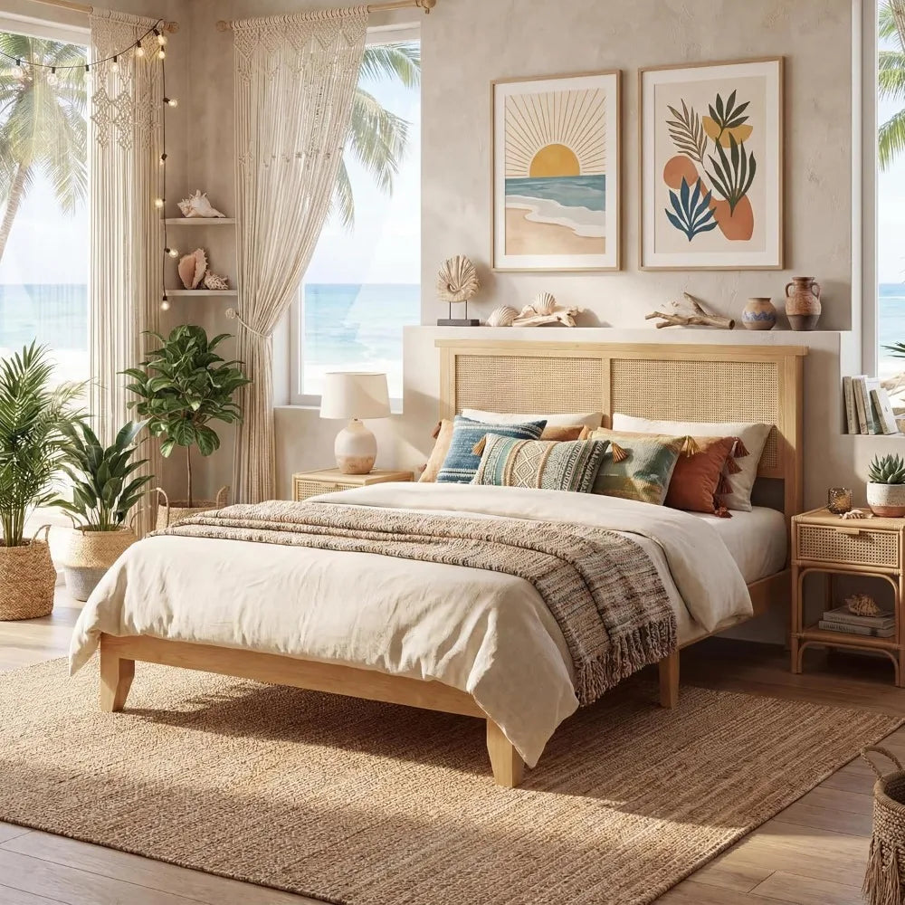 Queen Size Rattan Bed Frame