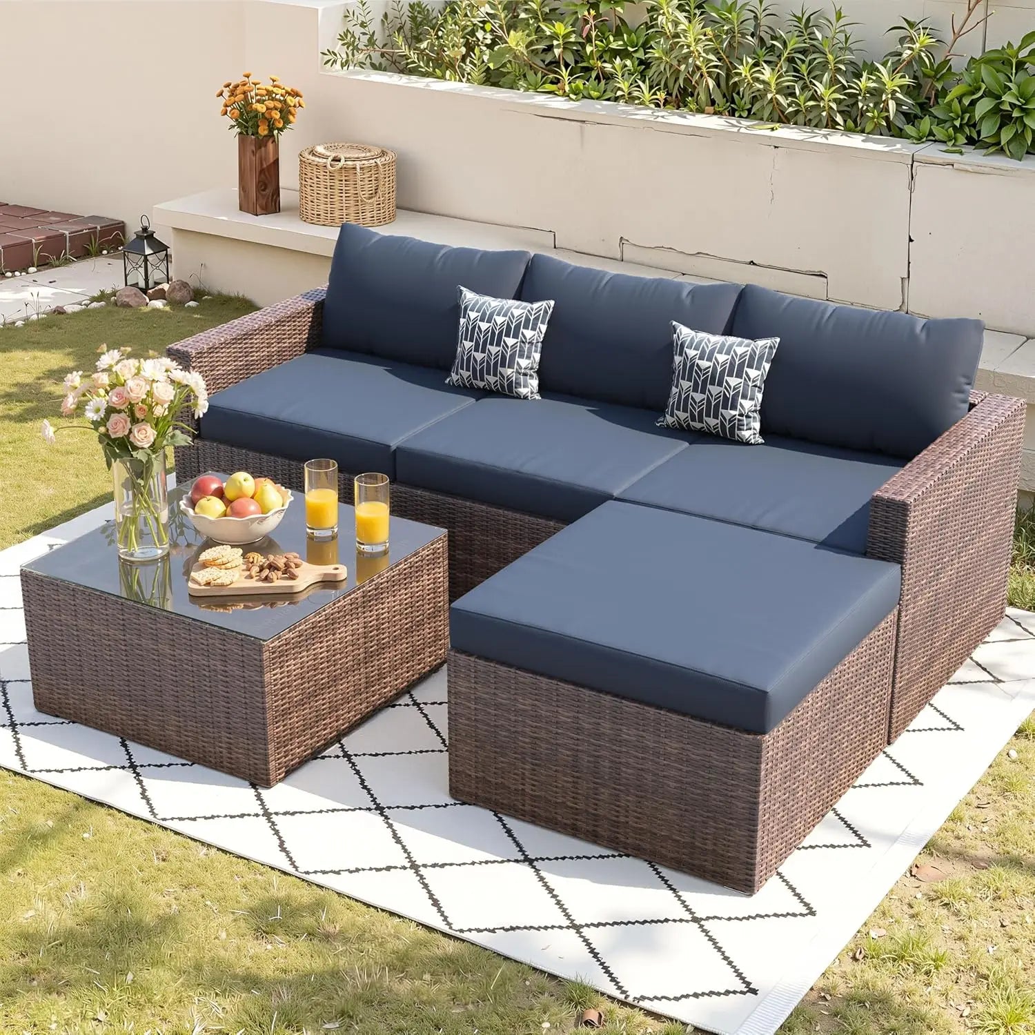 5 Piece Patio Furniture Set