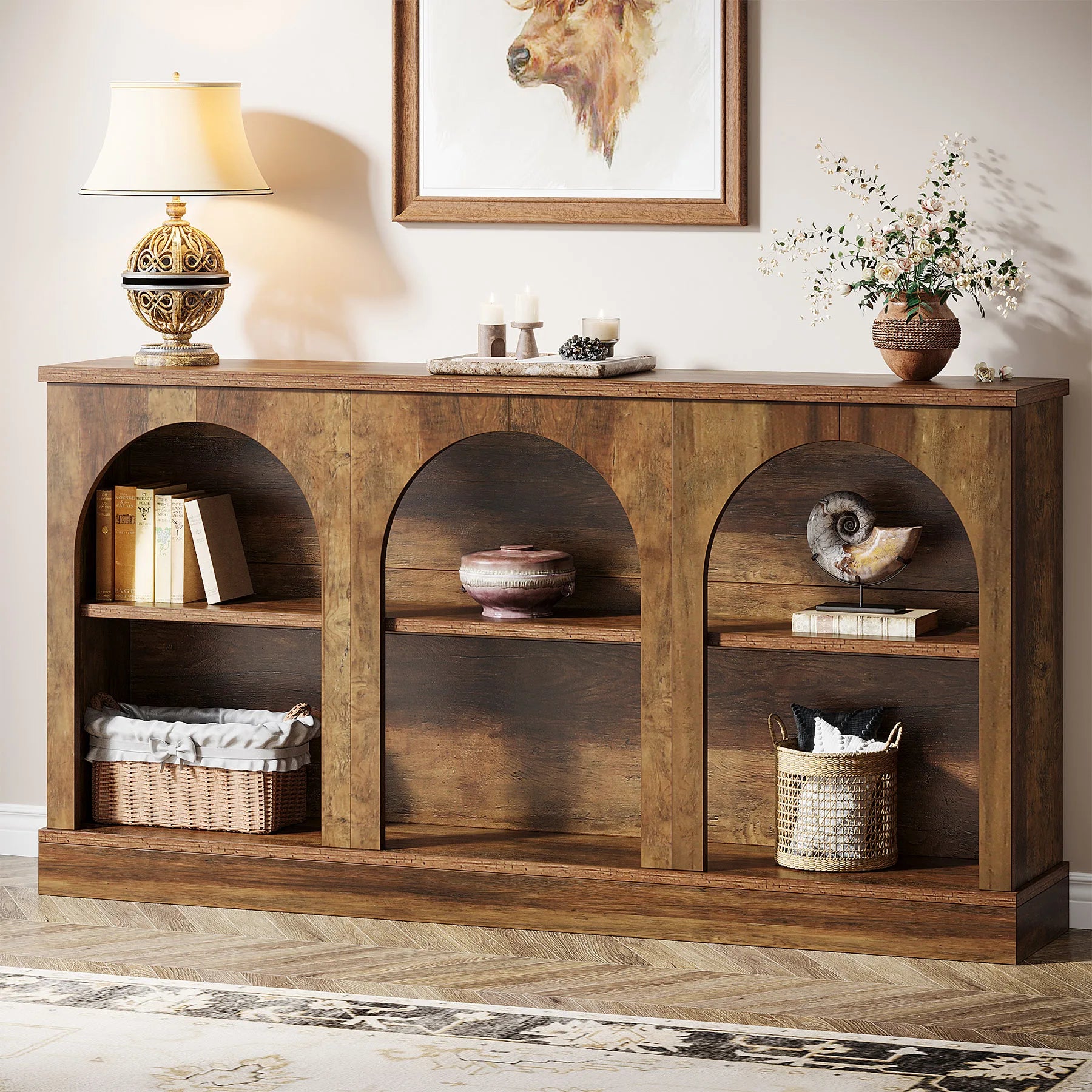 Farmhouse Console Table, 63-Inch