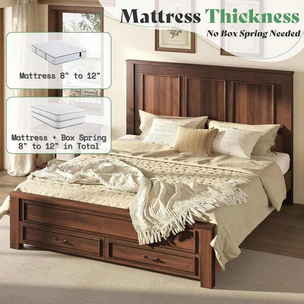 Farmhouse Queen Size Bed Frame