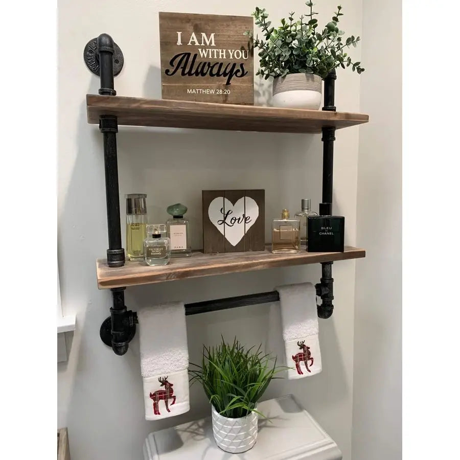 Pipe Shelf Bathroom Shelves Wall Mounted