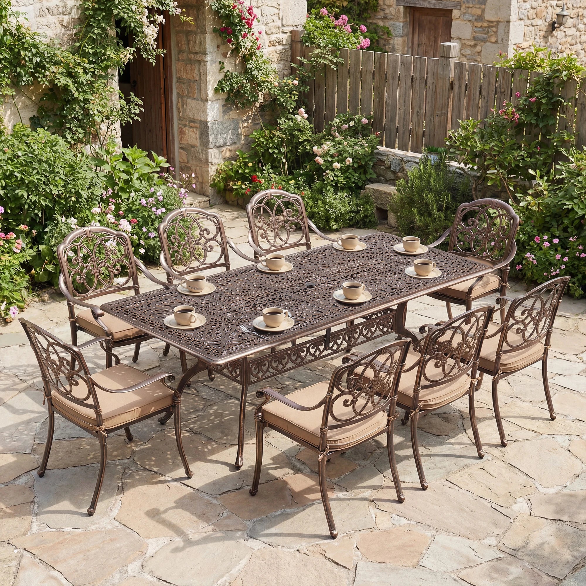 9-Piece Outdoor Patio Dining Set for 8
