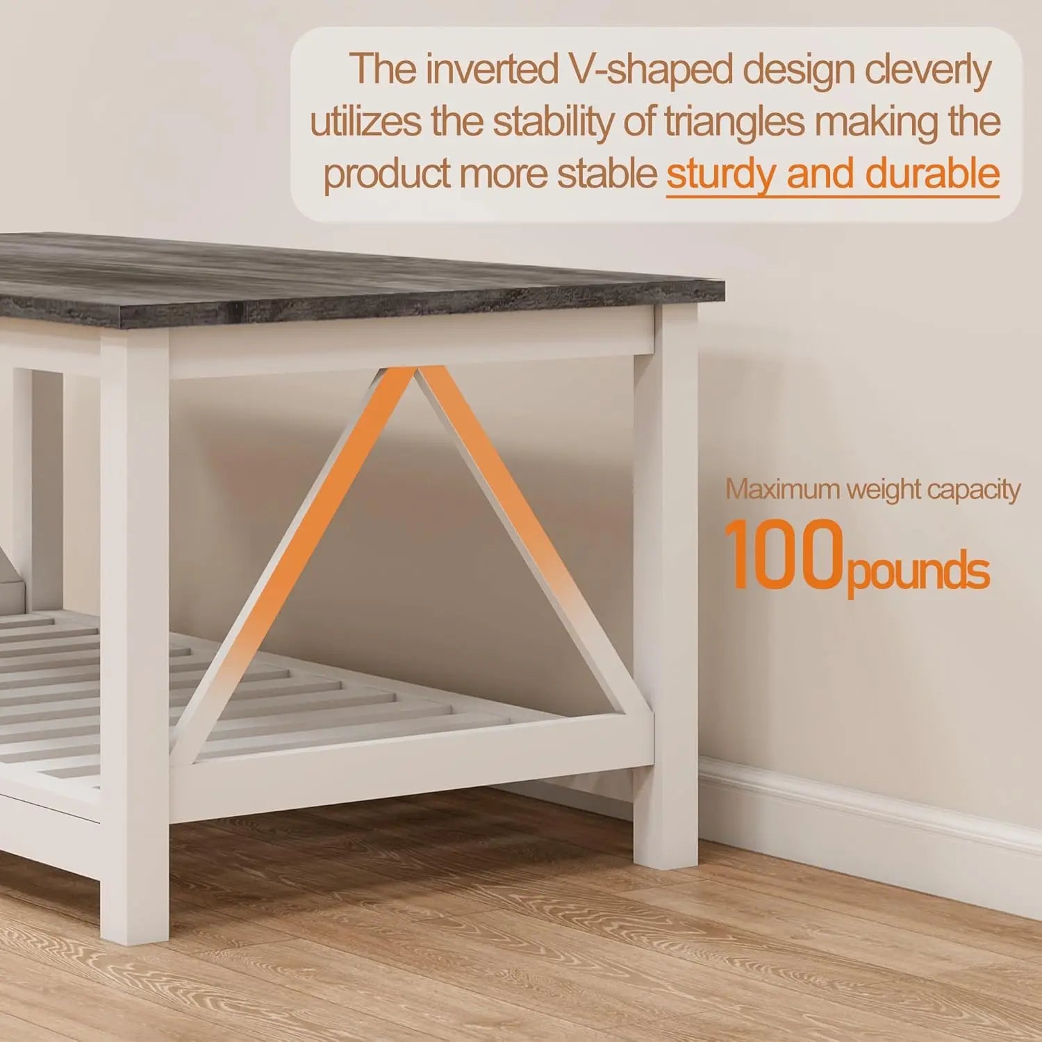 Modern Farmhouse Coffee Table with Storage