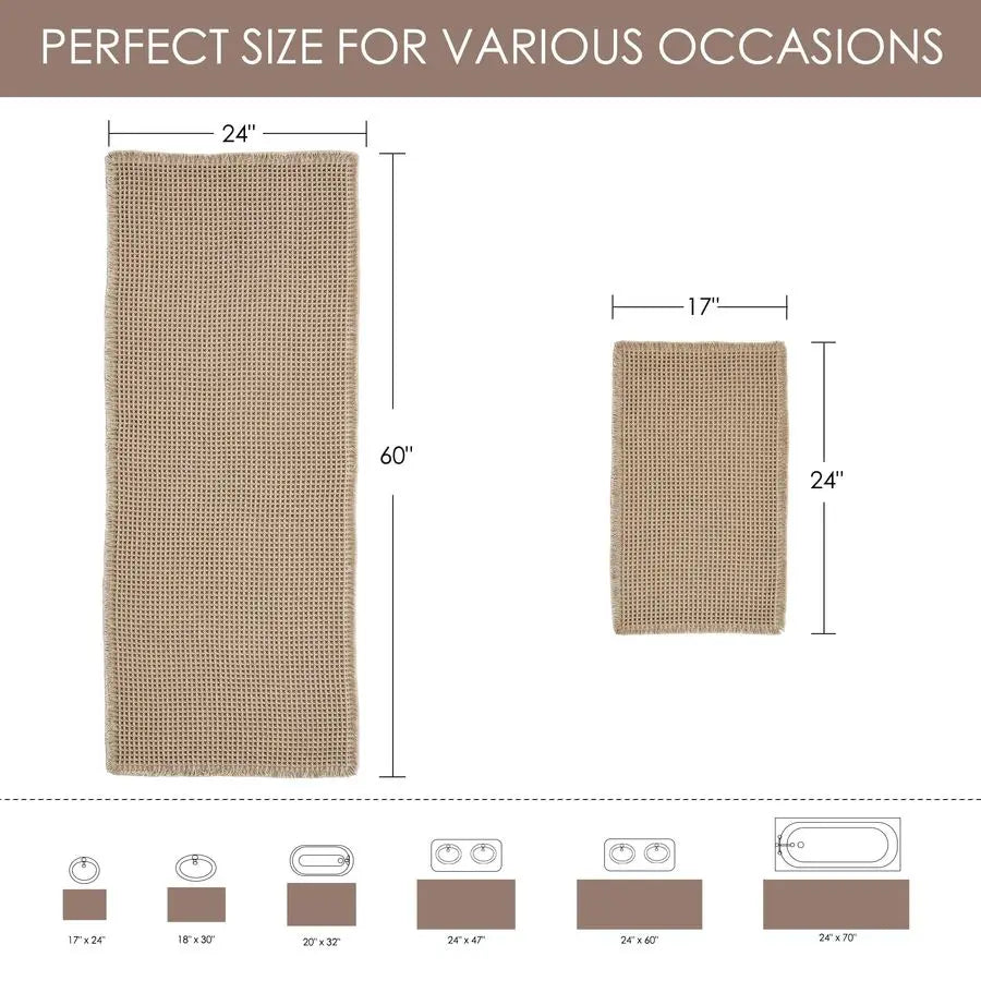 Ultra Soft 60 X 24 Waffle Bath Mat