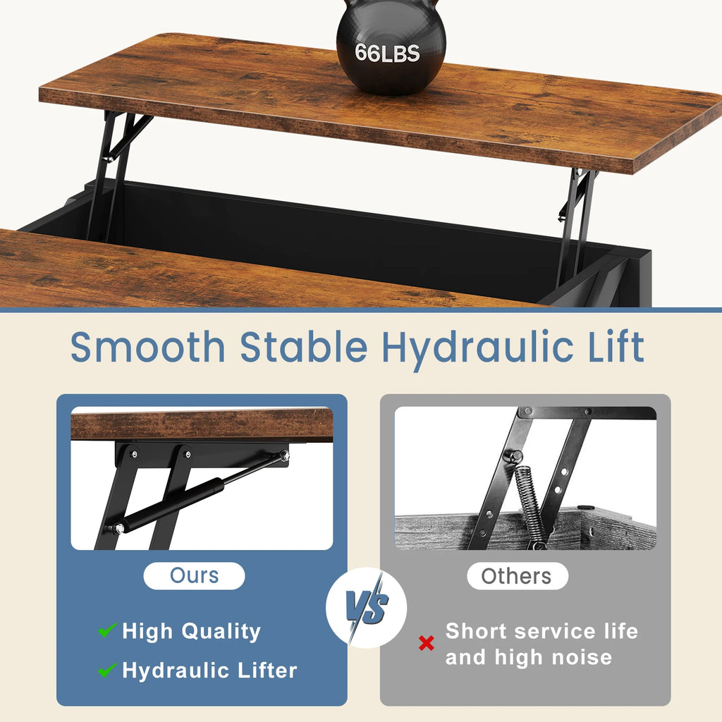31.5" Wood Lift Top Coffee Table