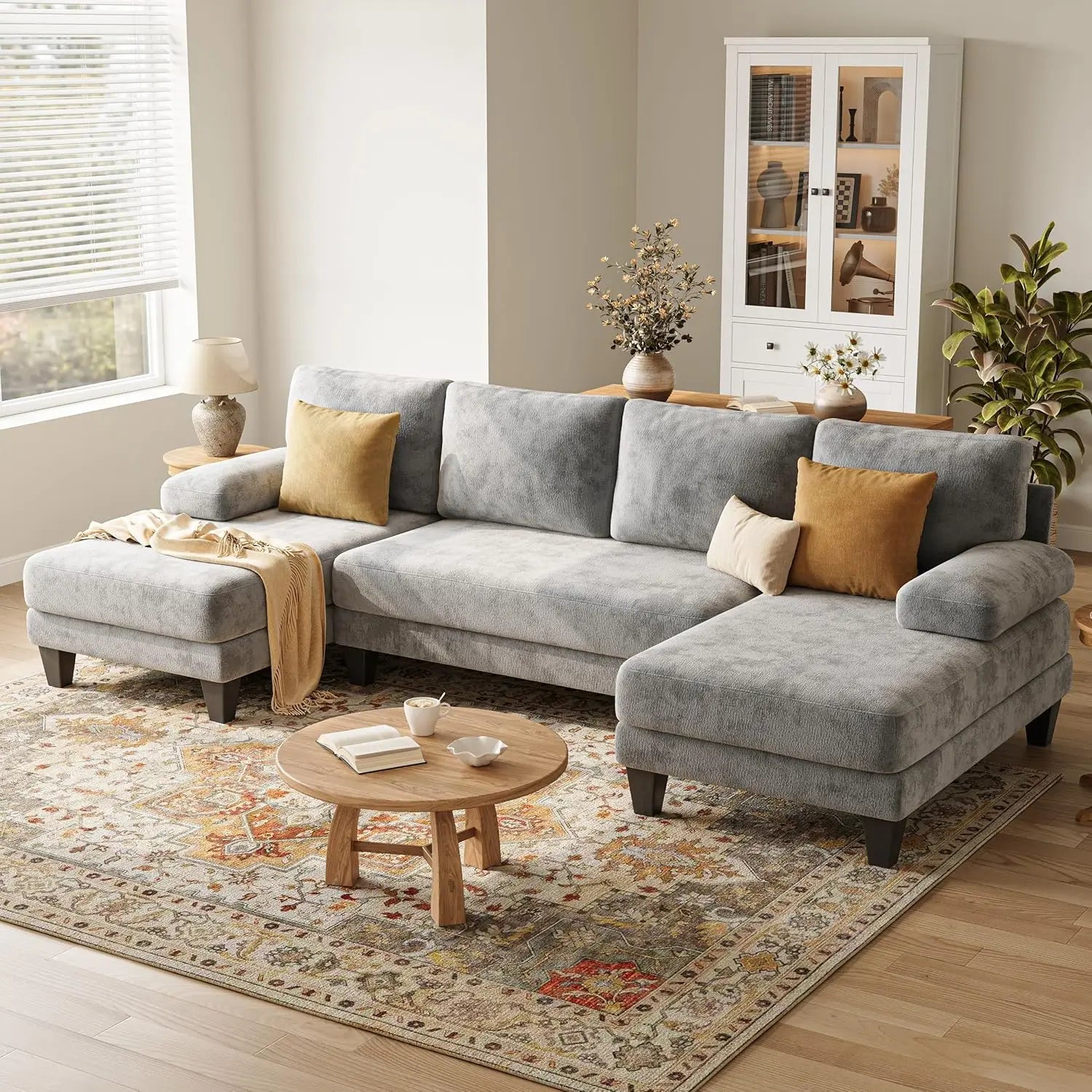 112" U-Shaped Sectional Sofa