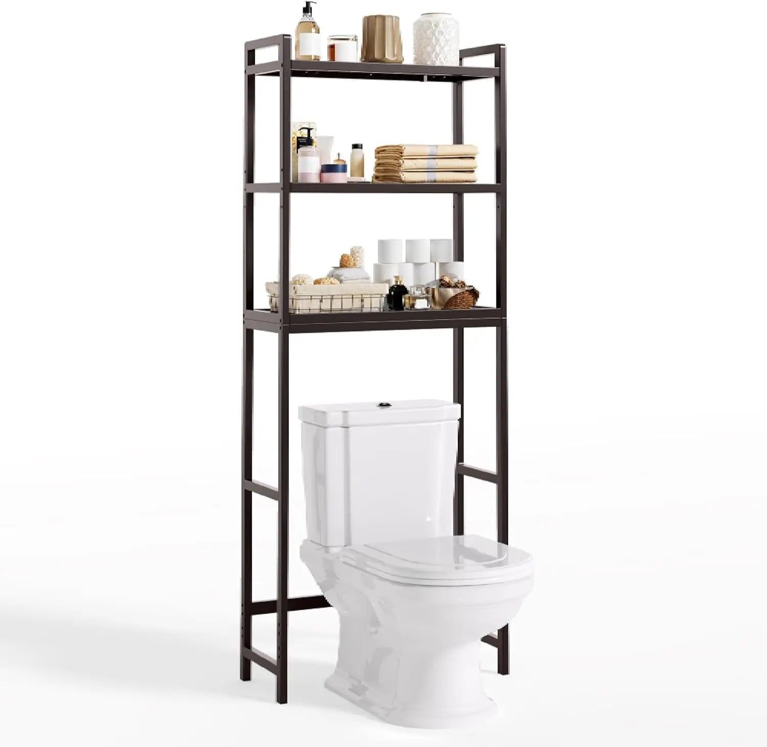 3-Tier Bamboo Over-The-Toilet Shelf