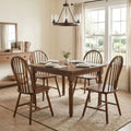 Farmhouse Walnut Dining Chairs Set of 4