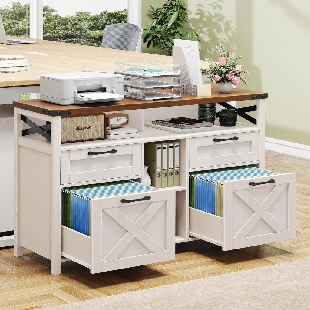 Farmhouse Filing Organization Storage Cabinet