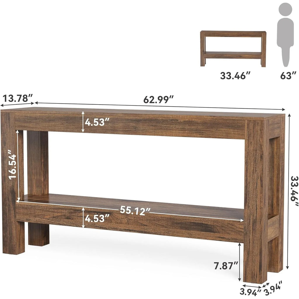 63" Narrow Long Console Table