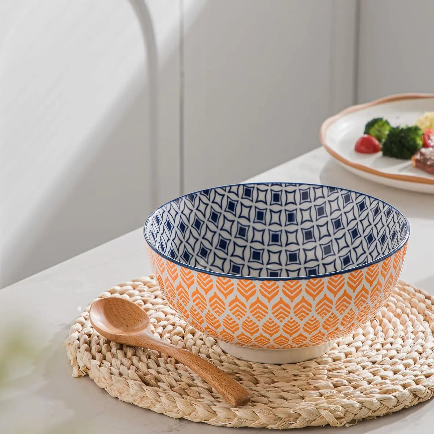 Large Ceramic Serving Bowls Set of 3