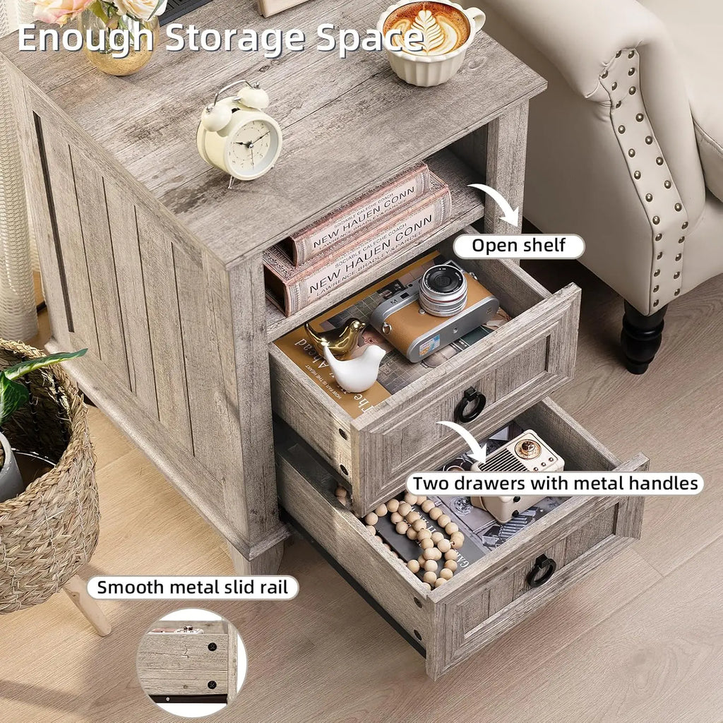 18" Farmhouse Nightstand