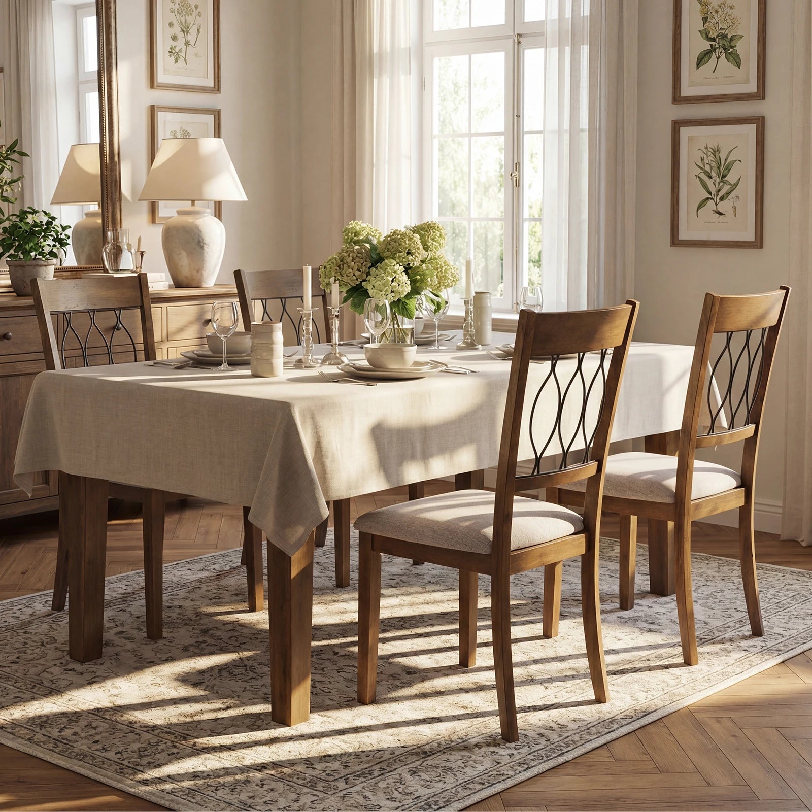 Fabric Dining Chair Set of 2