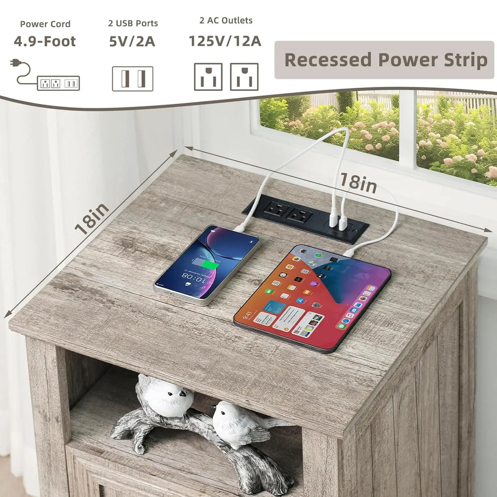 18" Farmhouse Nightstand