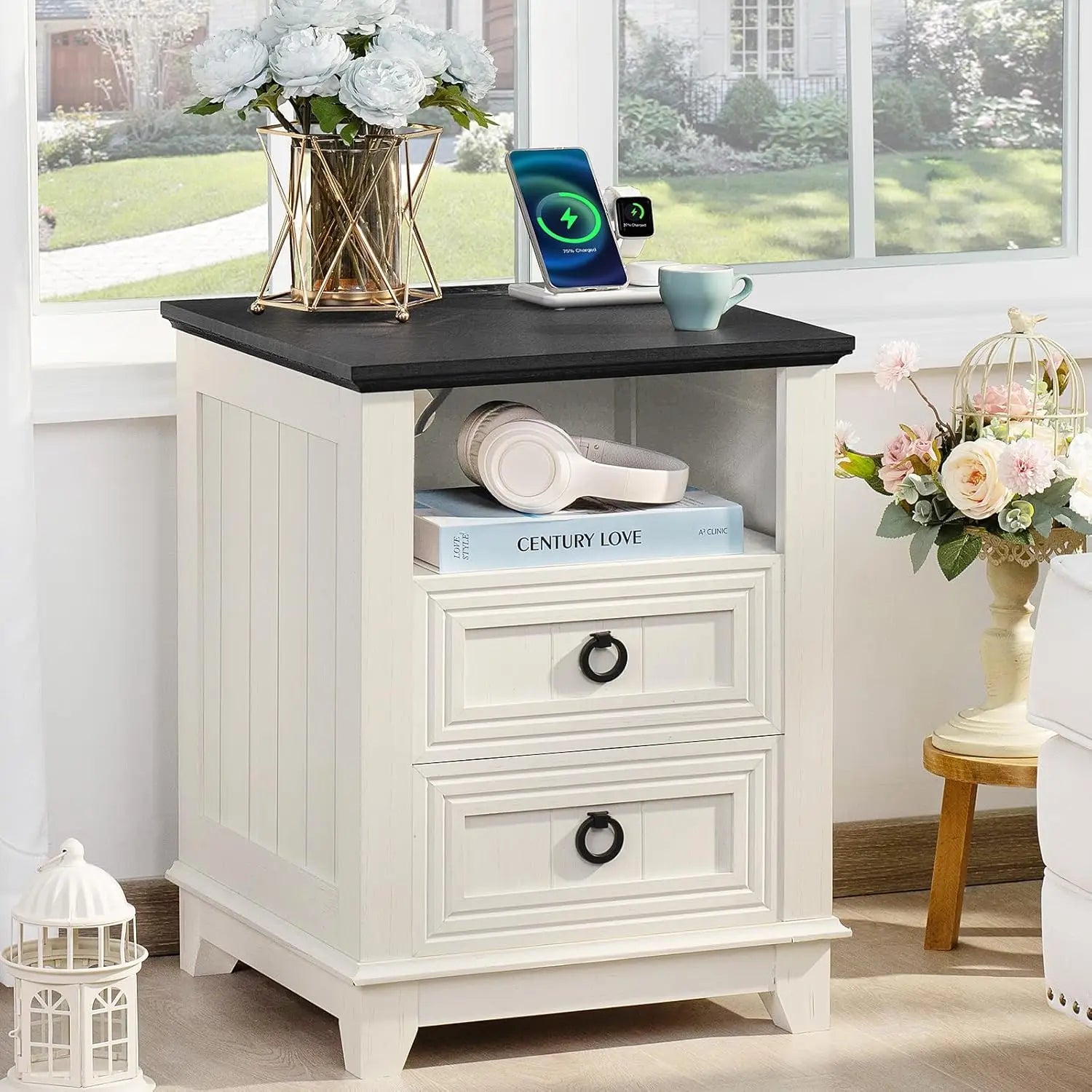 18" Farmhouse Nightstand