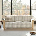 81" Farmhouse Couch with Stripe Pattern