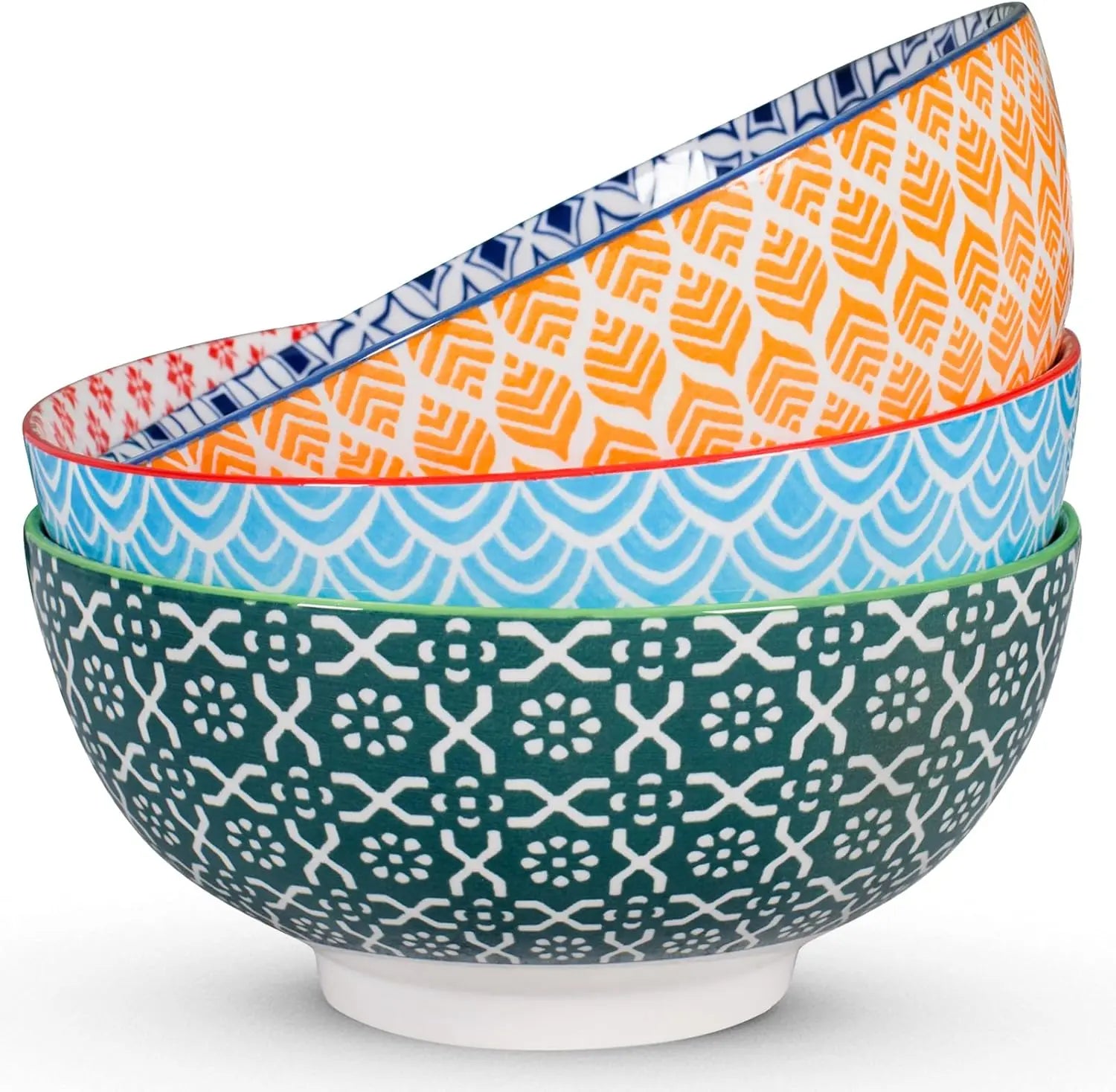 Large Ceramic Serving Bowls Set of 3