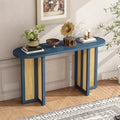 Farmhouse Rattan Console Table