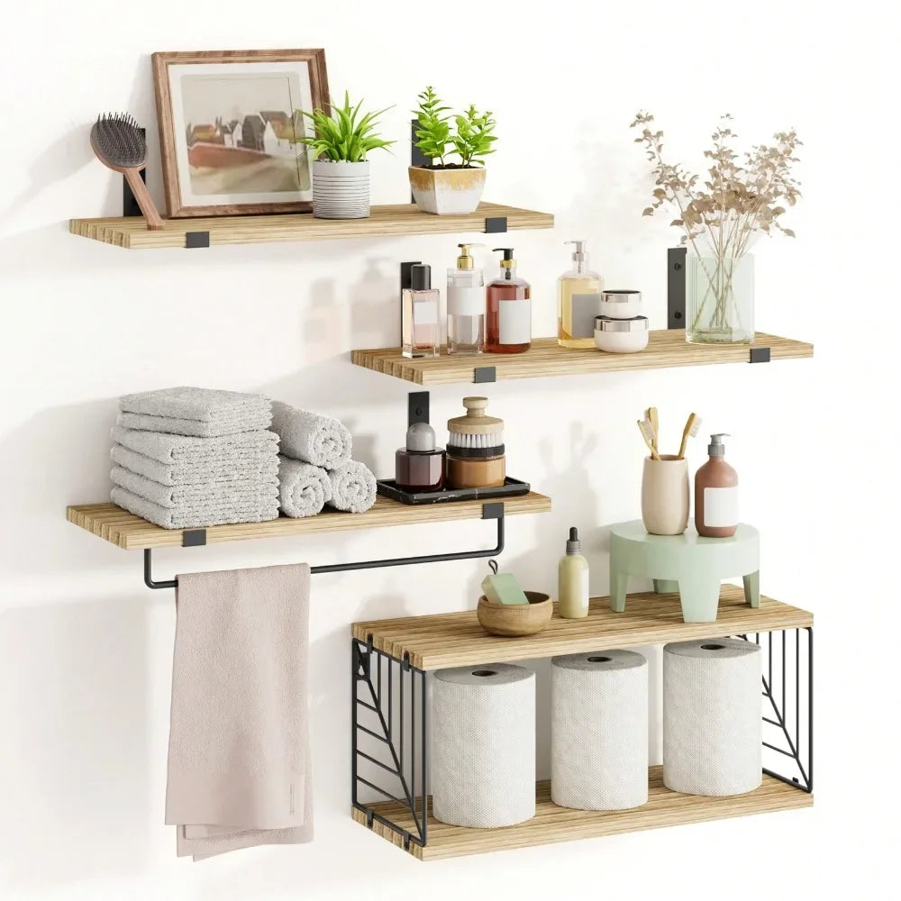 Farmhouse Tier Bathroom Floating Shelves