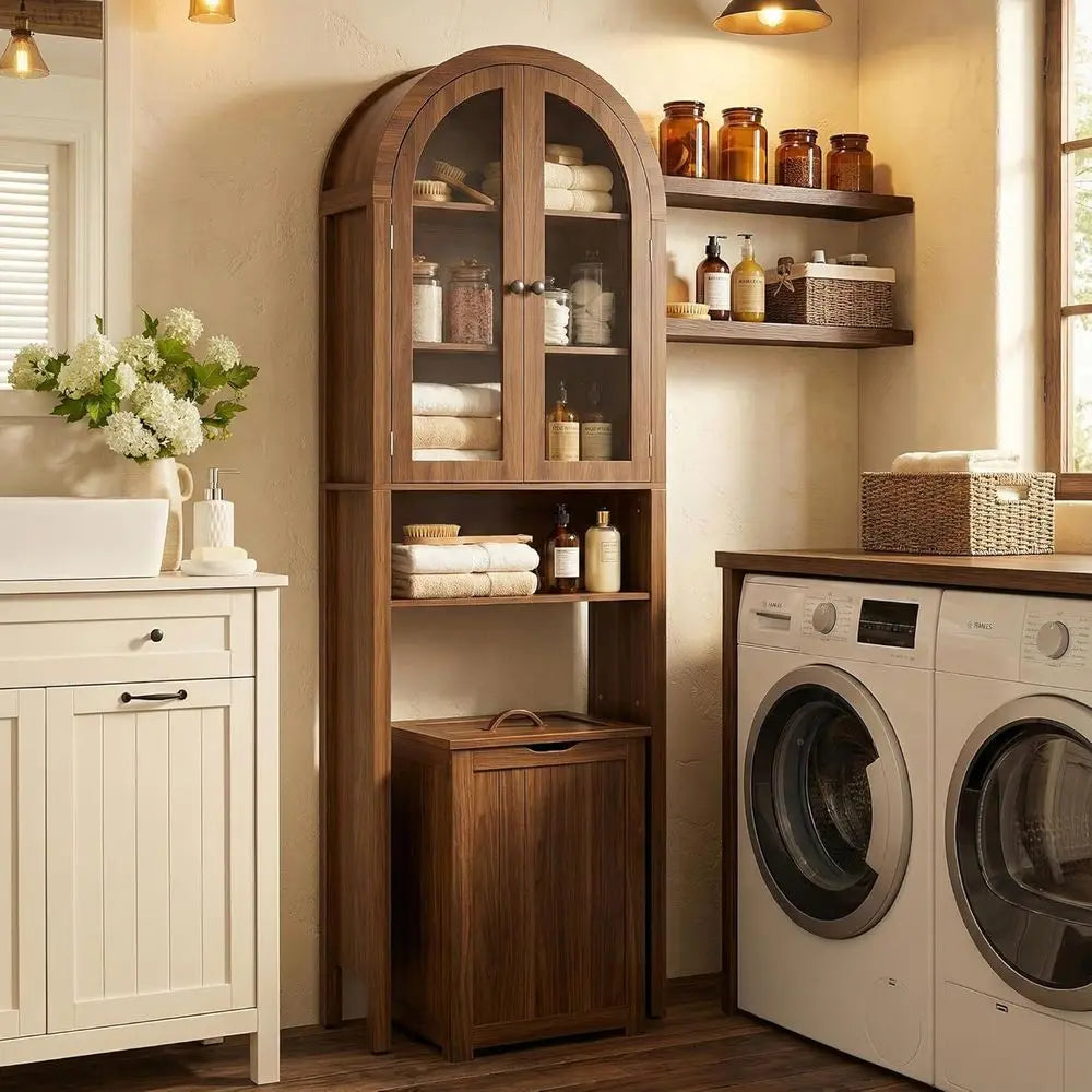 Arched Over The Toilet Storage Cabinet