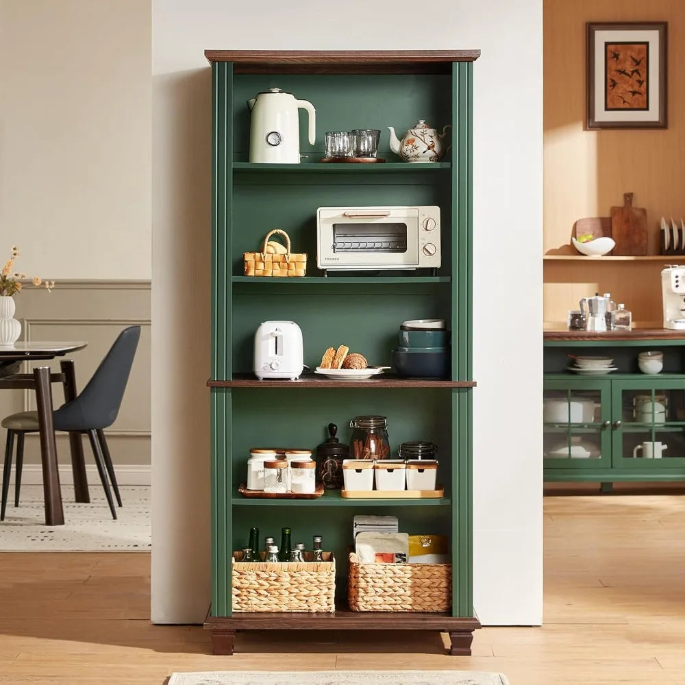 70" Tall 5-Tier Wooden Bookshelf