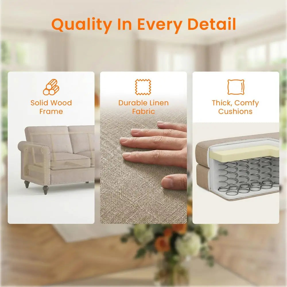 3 Piece Living Room Sofa Set