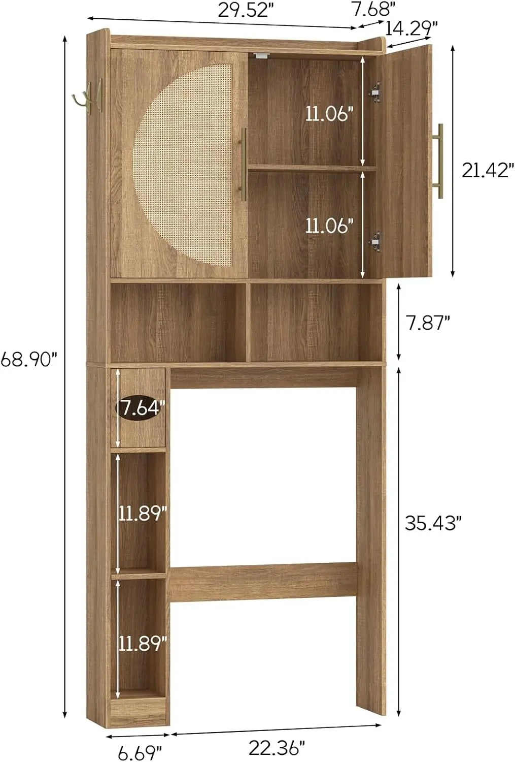 Over The Toilet Farmhouse Storage Cabinet