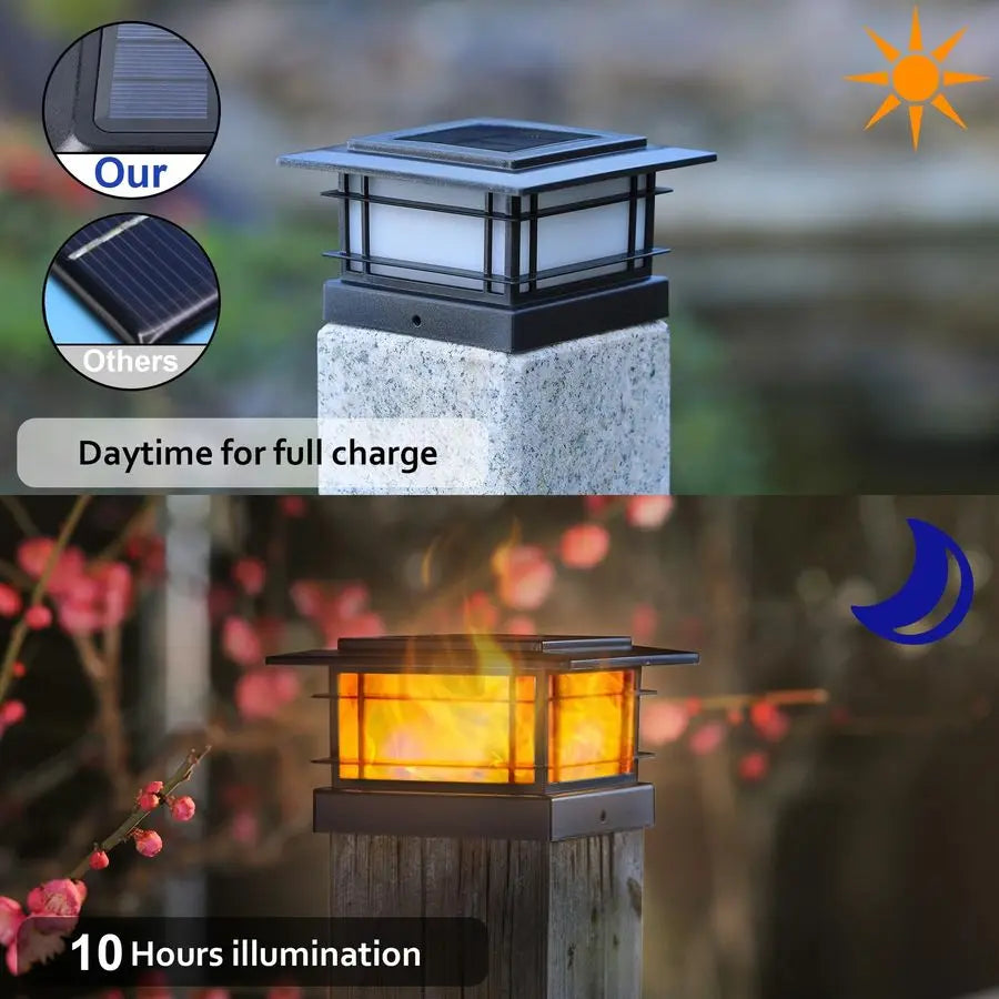 8 Pack Solar Post Cap Lights