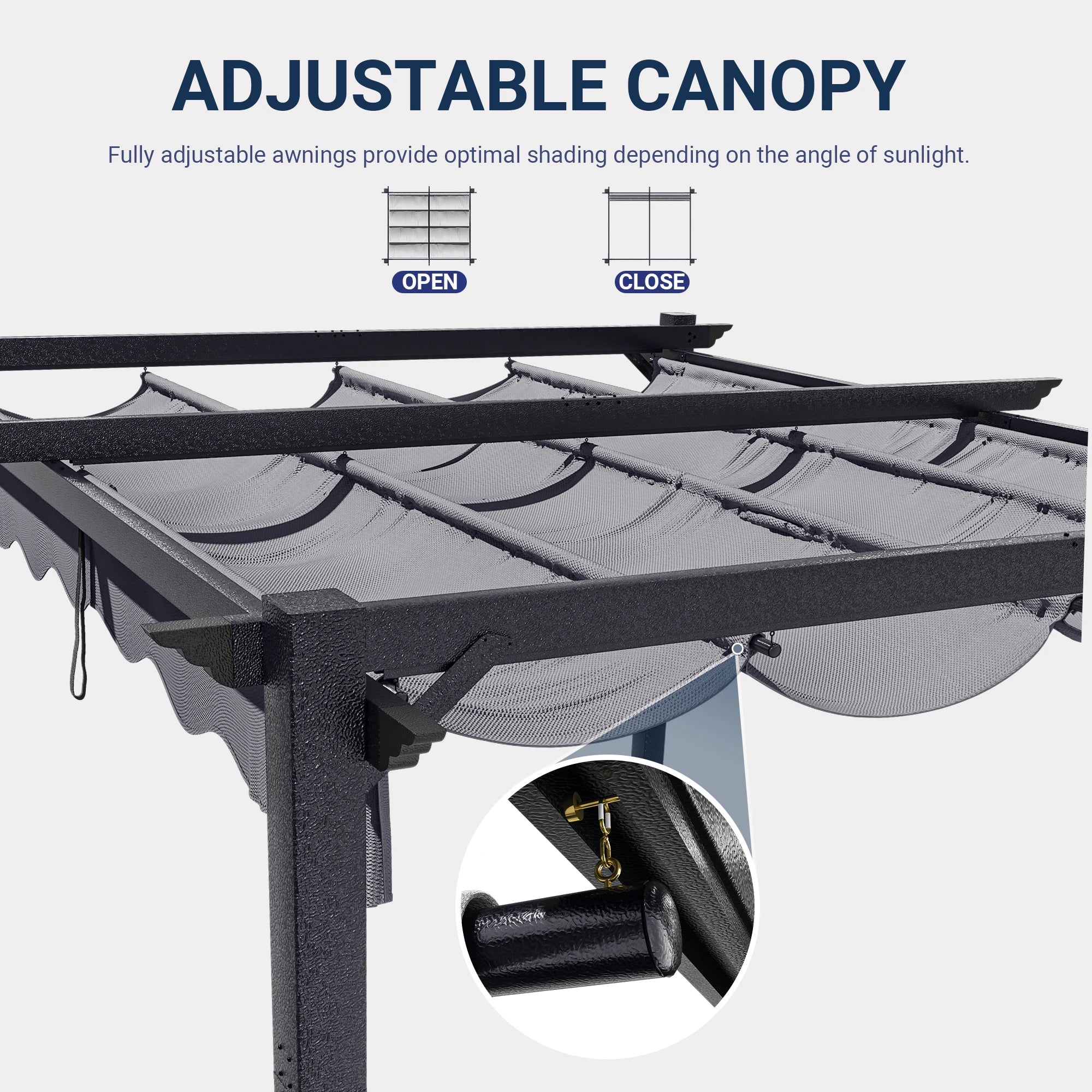 10x12FT Outdoor Aluminum Pergola