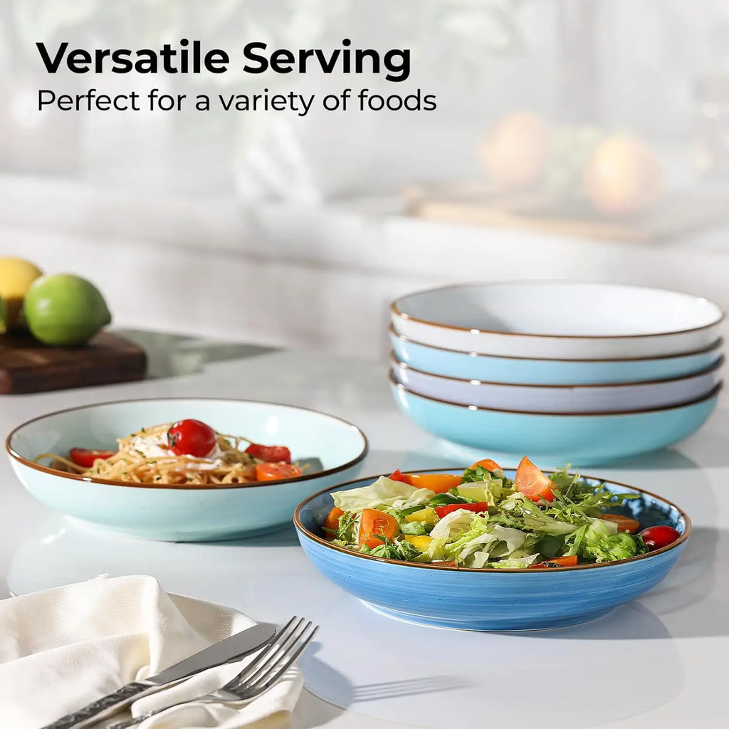 8.5'' Ceramic Pasta Bowls Set of 6