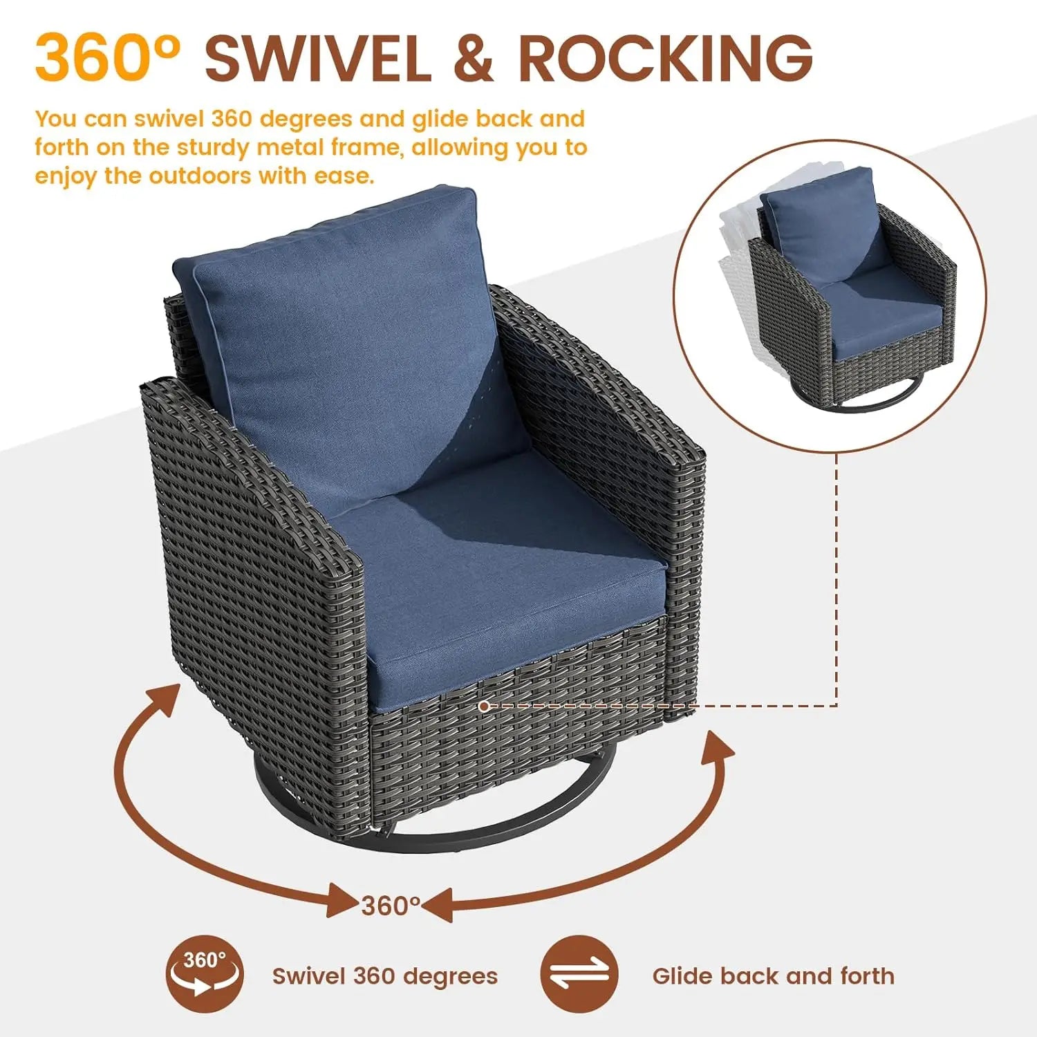 6pc Rattan Sectional Sofa Set