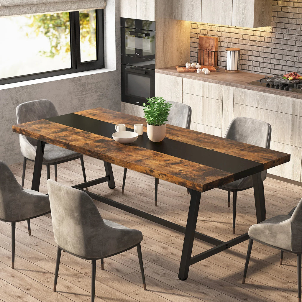 Farmhouse Dining Table for 8 People