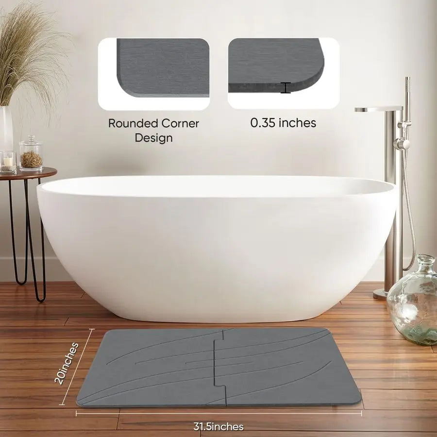31.5 x 20" Stone Bath Mat