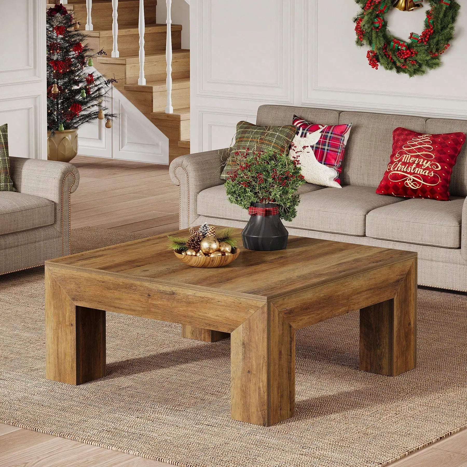 39.4-Inch Square Coffee Table