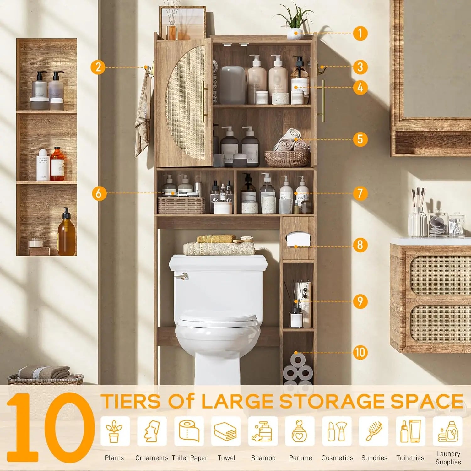 Over The Toilet Farmhouse Storage Cabinet