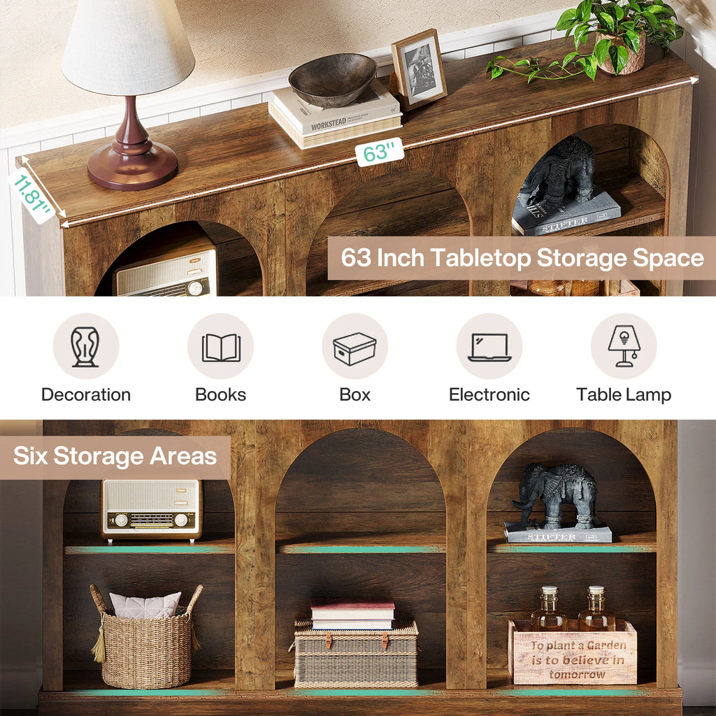Farmhouse Console Table, 63-Inch