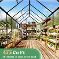 6x16 Ft Polycarbonate Greenhouse for Outdoors