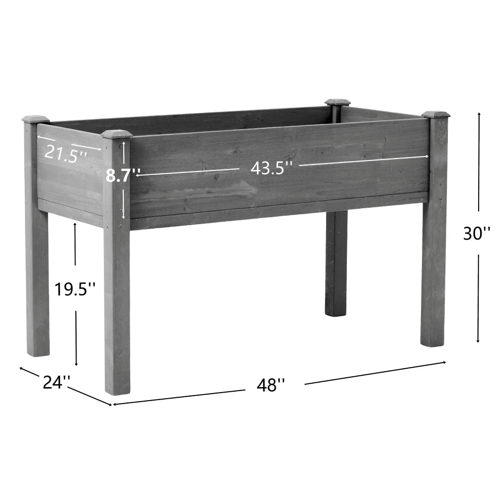 48x24x30 inch Raised Garden Bed