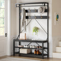 72" Tall Coat Rack With Shoe Bench